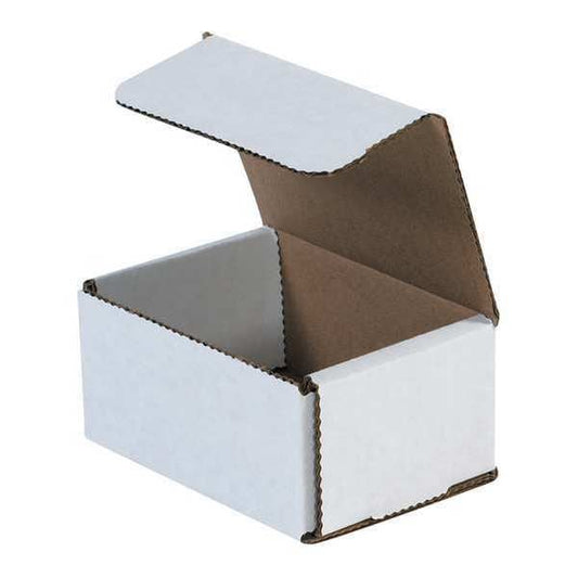Corrugated Mailers, 4" x 3" x 2", White, 50/Bundle