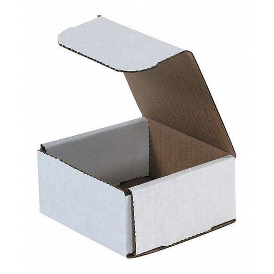 Corrugated Mailers, 4" x 4" x 2", White, 50/Bundle