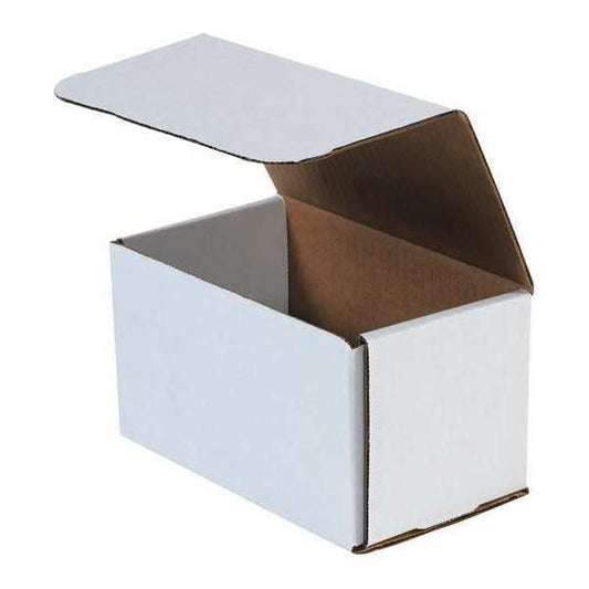 Corrugated Mailers, 7" x 4" x 4", White, 50/Bundle