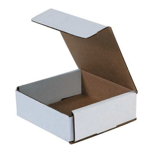 Corrugated Mailers, 6" x 6" x 2", White, 50/Bundle