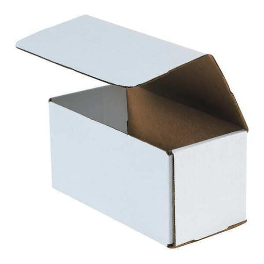 Corrugated Mailers, 8" x 4" x 4", White, 50/Bundle