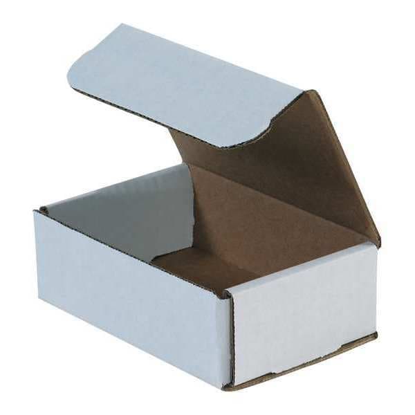 Corrugated Mailers, 6" x 5" x 2", White, 50/Bundle
