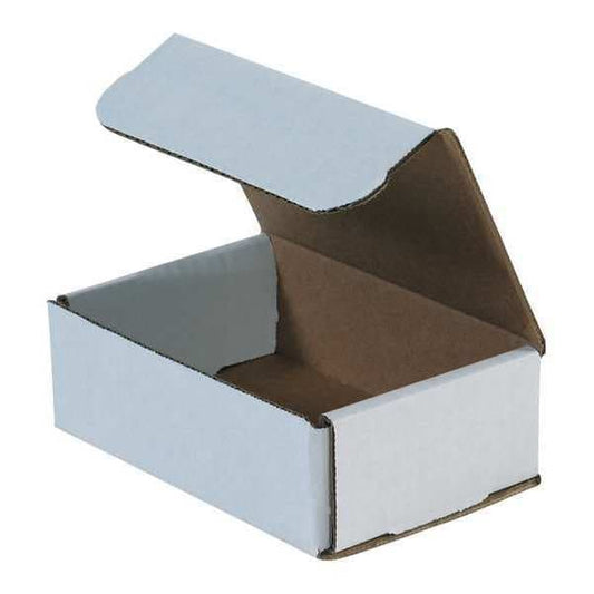 Corrugated Mailers, 6" x 5" x 2", White, 50/Bundle