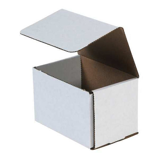 Corrugated Mailers, 6" x 4" x 4", White, 50/Bundle