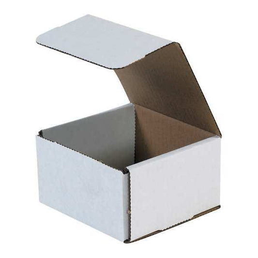 Corrugated Mailers, 5" x 5" x 3", White, 50/Bundle