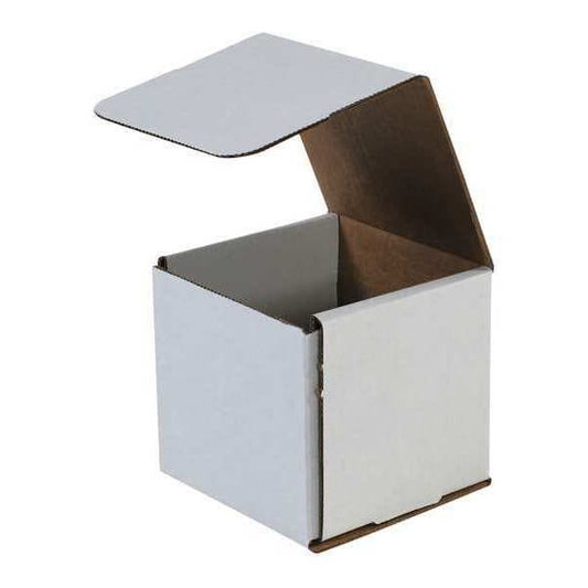 Corrugated Mailers, 5" x 5" x 5", White, 50/Bundle