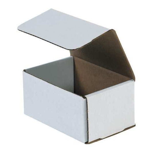 Corrugated Mailers, 6" x 4" x 3", White, 50/Bundle