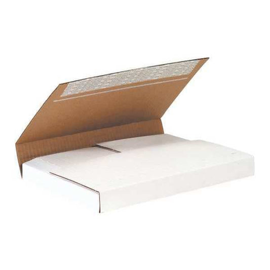 Deluxe Easy-Fold Mailers, 12 1/8" x 9 1/8" x 2", White, 25/Bundle