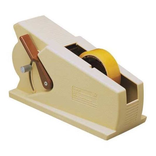 Definite Length Dispenser, Tan, 1" Max. Tape Width. Plastic, Tan