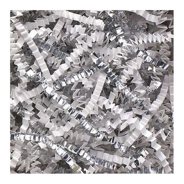 Crinkle Paper, 10 lb., White/Silver, 1/Case