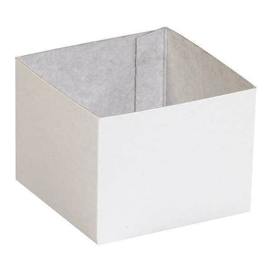 Deluxe Gift Box Bottoms, 4" x 4" x 3", White, 50/Case
