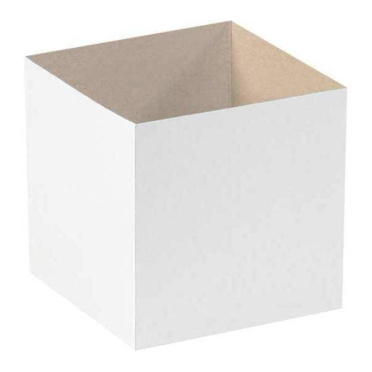 Deluxe Gift Box Bottoms, 6" x 6" x 6", White, 50/Case