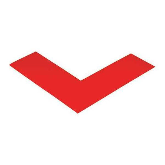 Mighty Line™ Deluxe Safety Tape Angles, 6" x 6" x 2", Red, 24/Case