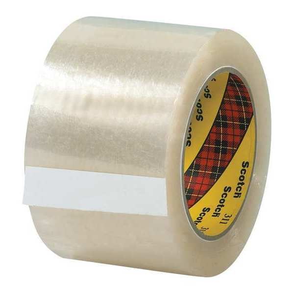 3M™ 311 Carton Sealing Tape, 2.0 Mil, 3" x 110 yds., Clear, 24/Case