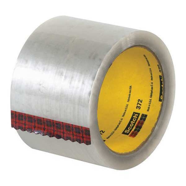 3M™ 372 Carton Sealing Tape, 2.2 Mil, 3" x 110 yds., Clear, 6/Case