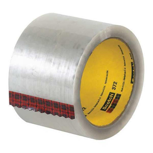 3M™ 372 Carton Sealing Tape, 2.2 Mil, 3" x 55 yds., Clear, 24/Case
