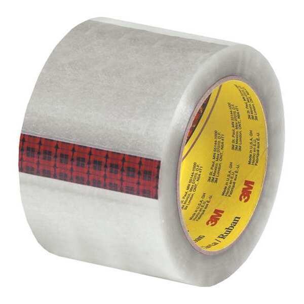 3M™ 313 Carton Sealing Tape, 2.5 Mil, 3" x 110 yds., Clear, 6/Case