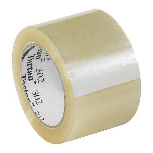 3M™ 302 Carton Sealing Tape, 1.6 Mil, 3" x 110 yds., Clear, 24/Case