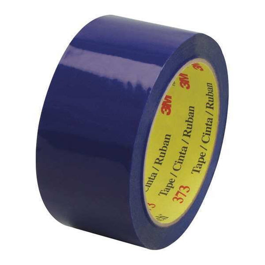 3M™ 373 Carton Sealing Tape, 2.5 Mil, 2" x 55 yds., Blue, 6/Case