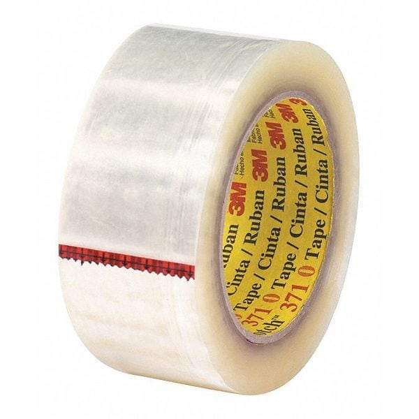 3M™ 371 Carton Sealing Tape, 1.9 Mil, 2" x 55 yds., Clear, 6/Case