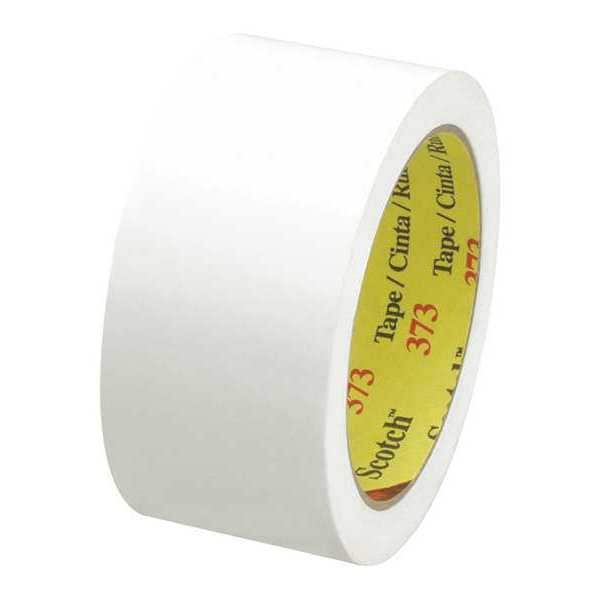 3M™ 373 Carton Sealing Tape, 2.5 Mil, 2" x 55 yds., White, 36/Case