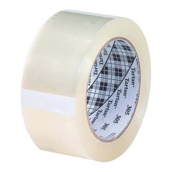 3M™ 305 Carton Sealing Tape, 1.8 Mil, 2" x 110 yds., Clear, 36/Case