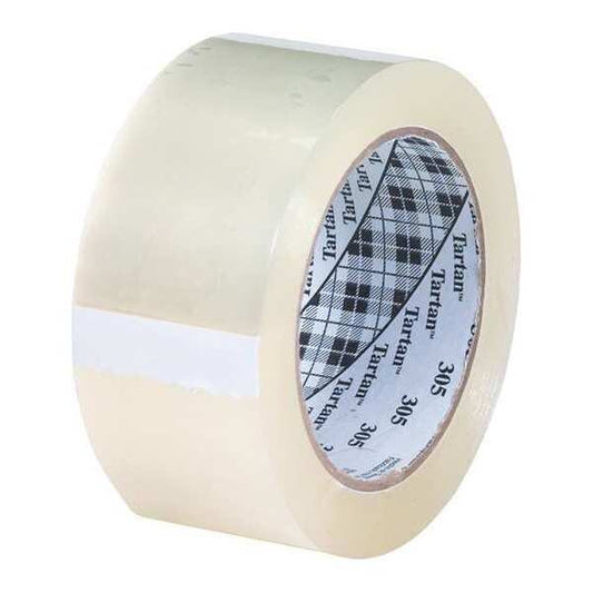 3M™ 305 Carton Sealing Tape, 1.8 Mil, 2" x 110 yds., Clear, 36/Case