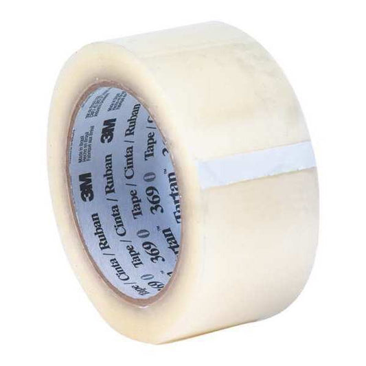 3M™ 369 Carton Sealing Tape, 1.6 Mil, 2" x 110 yds., Clear, 36/Case