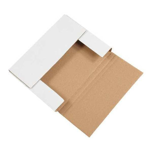 Easy-Fold Mailers, 11 1/8" x 8 5/8" x 1", White, 50/Bundle