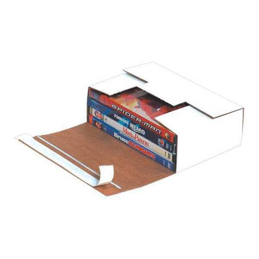 Self-Seal DVD Mailers, 7 11/16" x 5 7/16" x 2 7/16", White, 200/Bundle