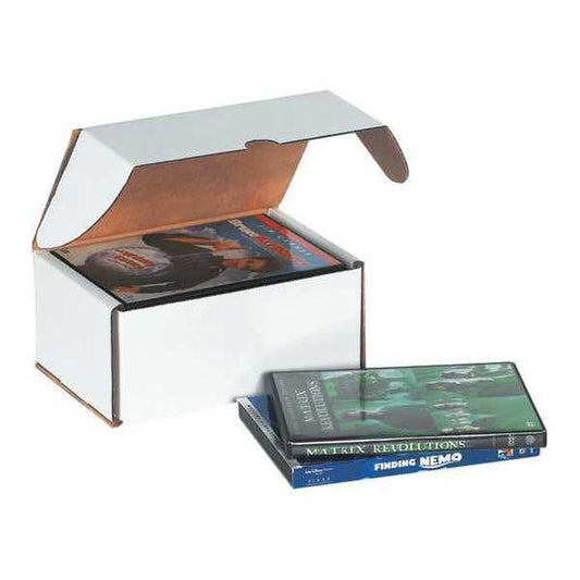 DVD Mailers, 7 5/8" x 5 7/16" x 3 9/16", White, 50/Bundle