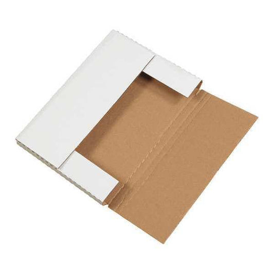 Easy-Fold Mailers, 9 5/8" x 6 5/8" x 1 1/4" White, 50/Bundle