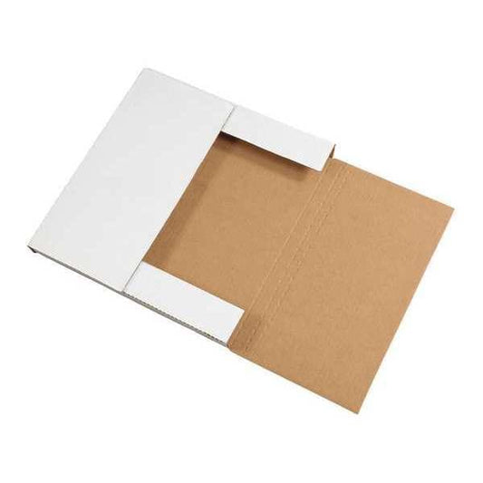 Easy-Fold Mailers, 10 1/4" x 10 1/4" x 1", White, 50/Bundle