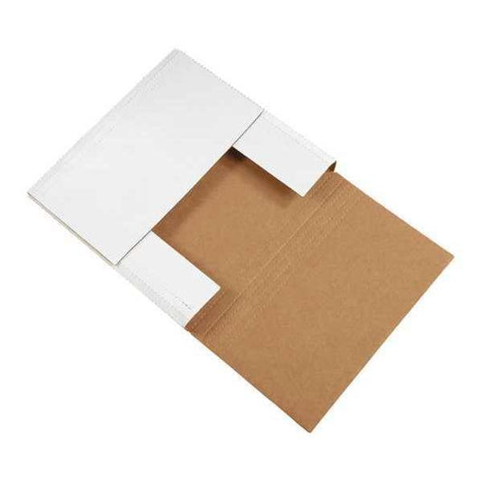 Easy-Fold Mailers, 12 1/2" x 12 1/2" x 2", White, 50/Bundle