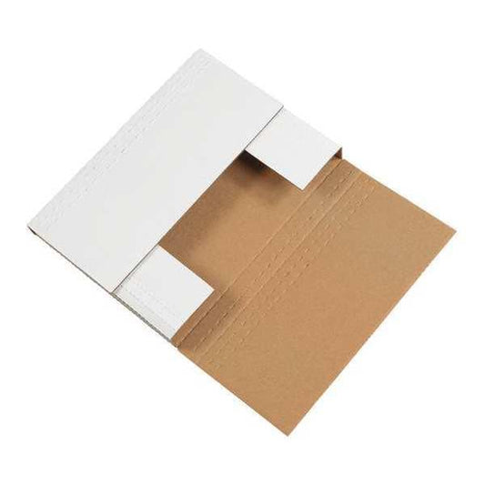 Easy-Fold Mailers, 14 1/4" x 11 1/4" x 2", White, 50/Bundle