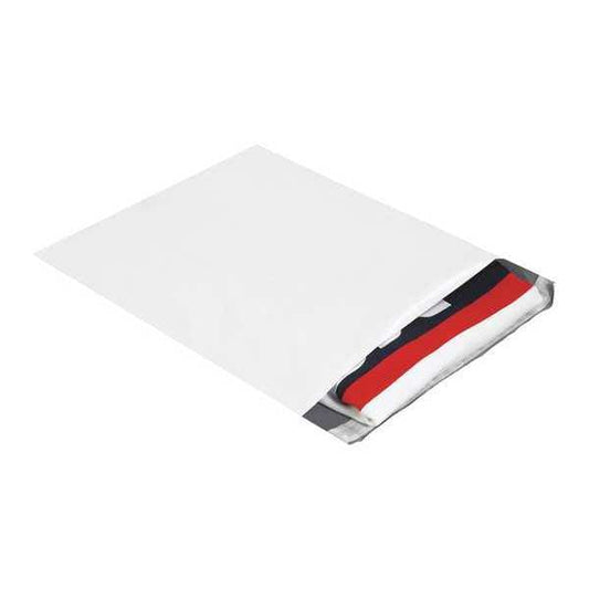 Expansion Poly Mailers, 13" x 16" x 2", White, 100/Case