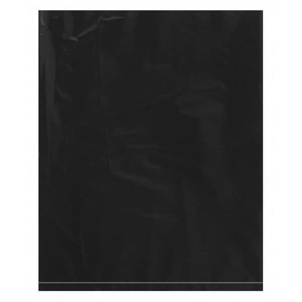 Flat Poly Bags, 12" x 15", 2 mil, Black, 1000 PK