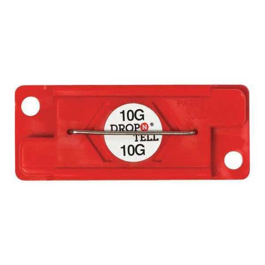 Drop-N-Tell® Indicator, 10G, Red, 25/Case