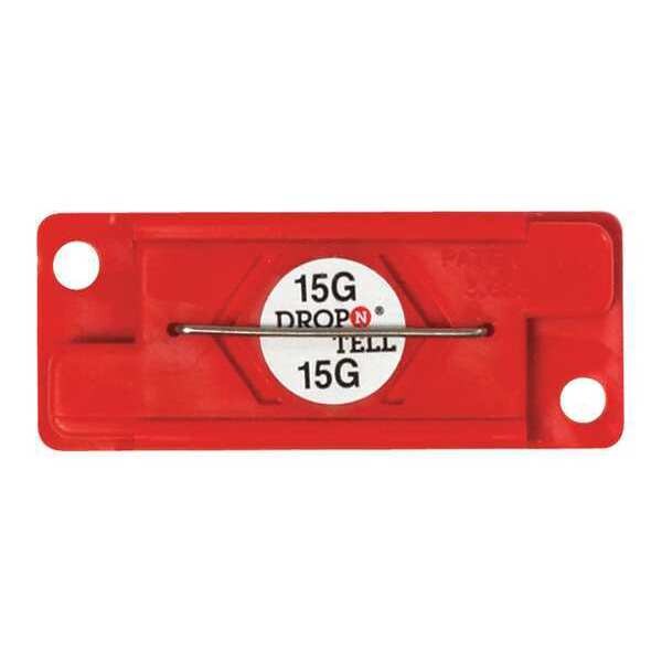 Drop-N-Tell® Indicator, 15G, Red, 25/Case