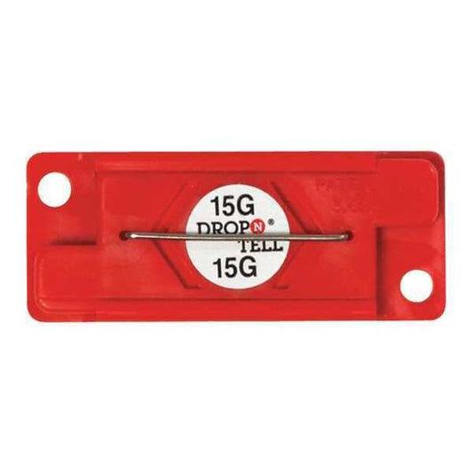 Drop-N-Tell® Indicator, 15G, Red, 25/Case