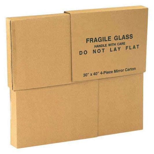 Mirror Boxes, 4-Piece, 30" x 40" x 3 1/2" 1 Piece of 30" x 40", Kraft, 4/Bundle