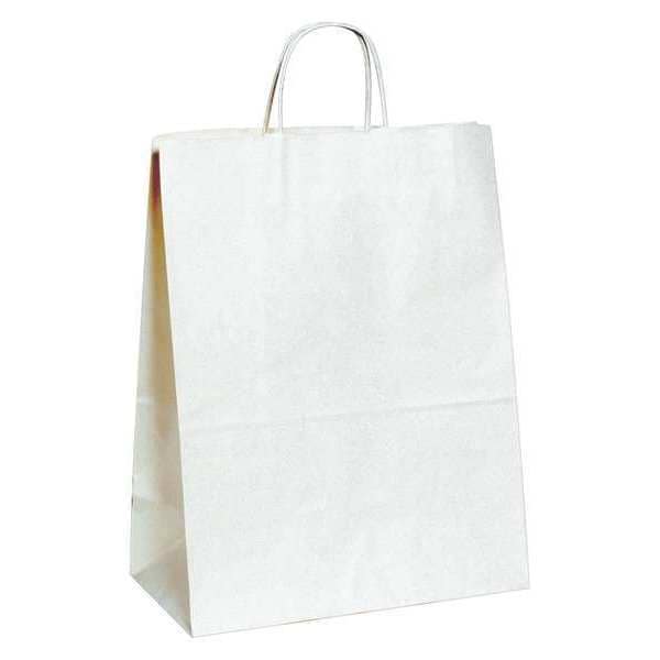 Paper Shopping Bags, 13" x 7" x 17", White, 250/Case