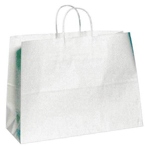 Paper Shopping Bags, 16" x 6" x 12", White, 250/Case