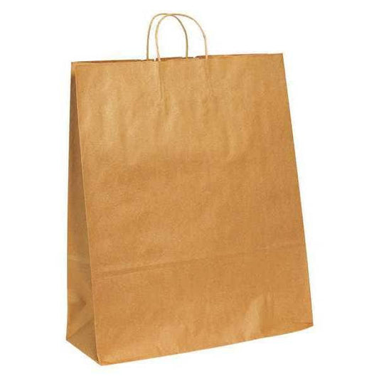 Paper Shopping Bags, 16" x 6" x 19 1/4", Kraft, 200/Case