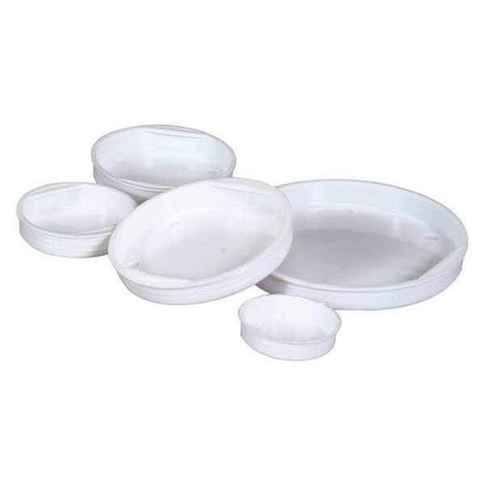 Plastic End Caps, 2 1/2", White, 100/Case