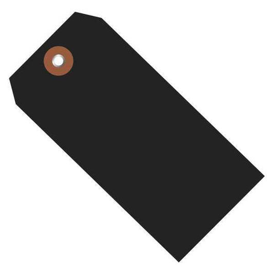 Plastic Shipping Tags, 6 1/4" x 3 1/8", Black, 100/Case