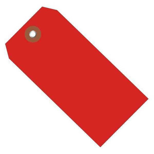 Plastic Shipping Tags, 6 1/4" x 3 1/8", Red, 100/Case