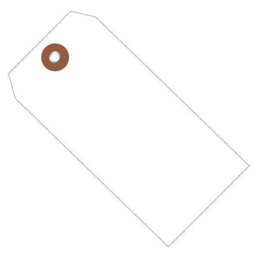 Plastic Shipping Tags, 6 1/4" x 3 1/8", White, 100/Case