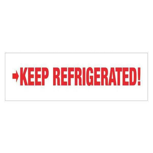 Tape Logic® Pre-Printed Carton Sealing Tape, "Keep Refrigerated", 2.2 Mil, 2" x 110 yds., Red/White, 18/Case