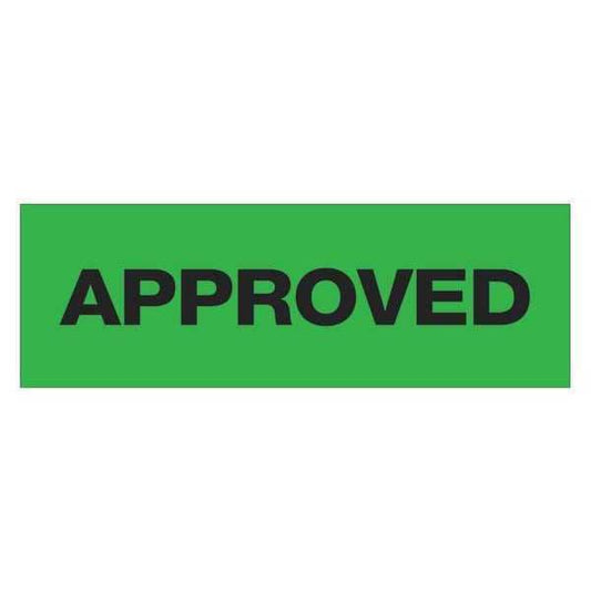 Tape Logic® Pre-Printed Carton Sealing Tape, "Approved", 2.2 Mil, 2" x 55 yds., Black/Green, 6/Case